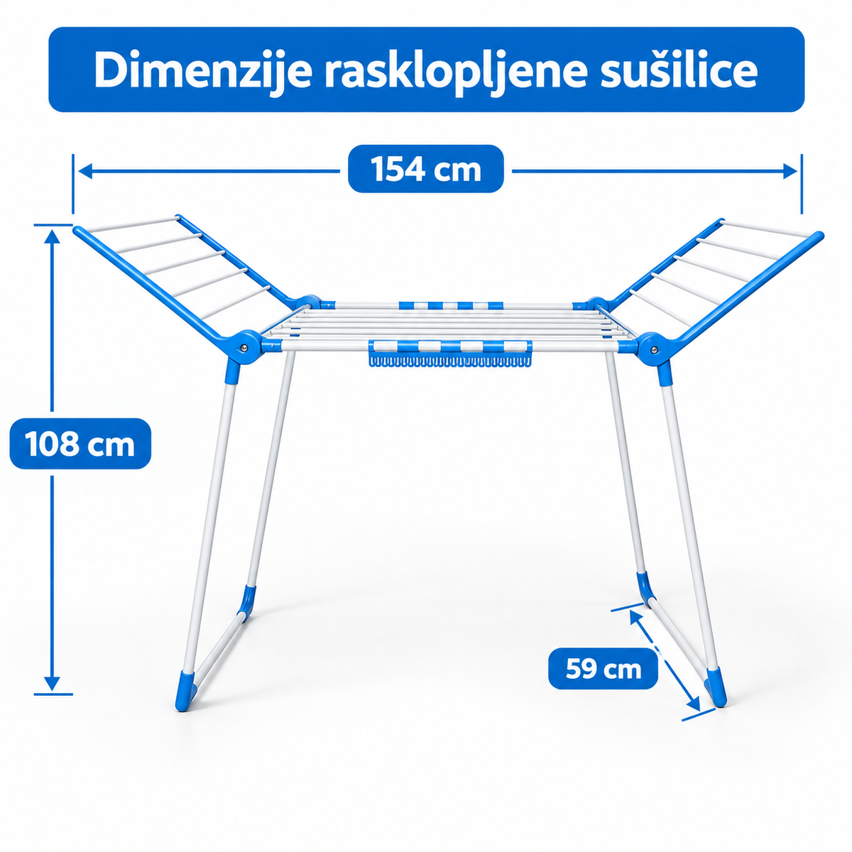 Sklopiva Sušilica za Veš sa Bočnim Krilima