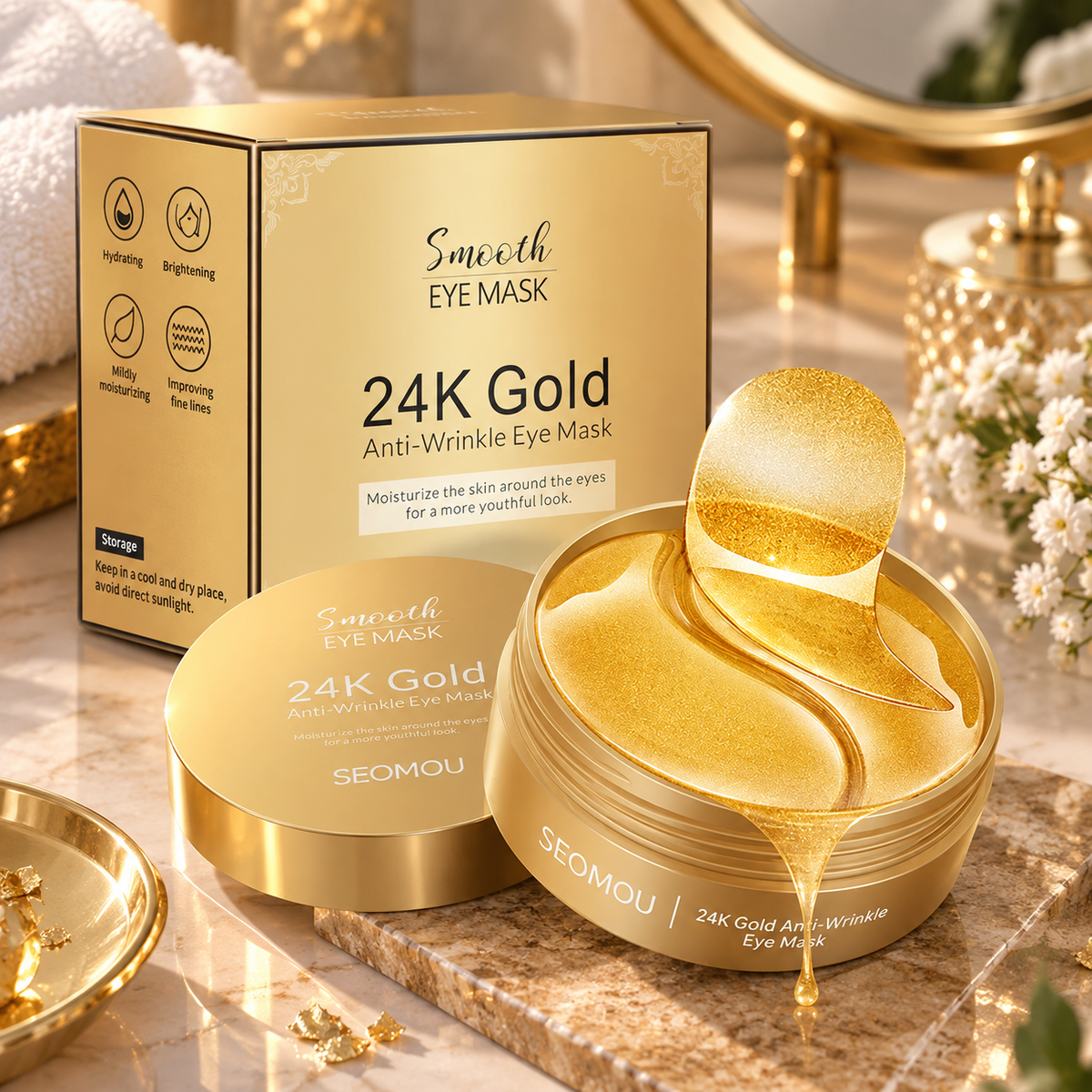 24K Gold hidrogel flasteri za područje oko očiju