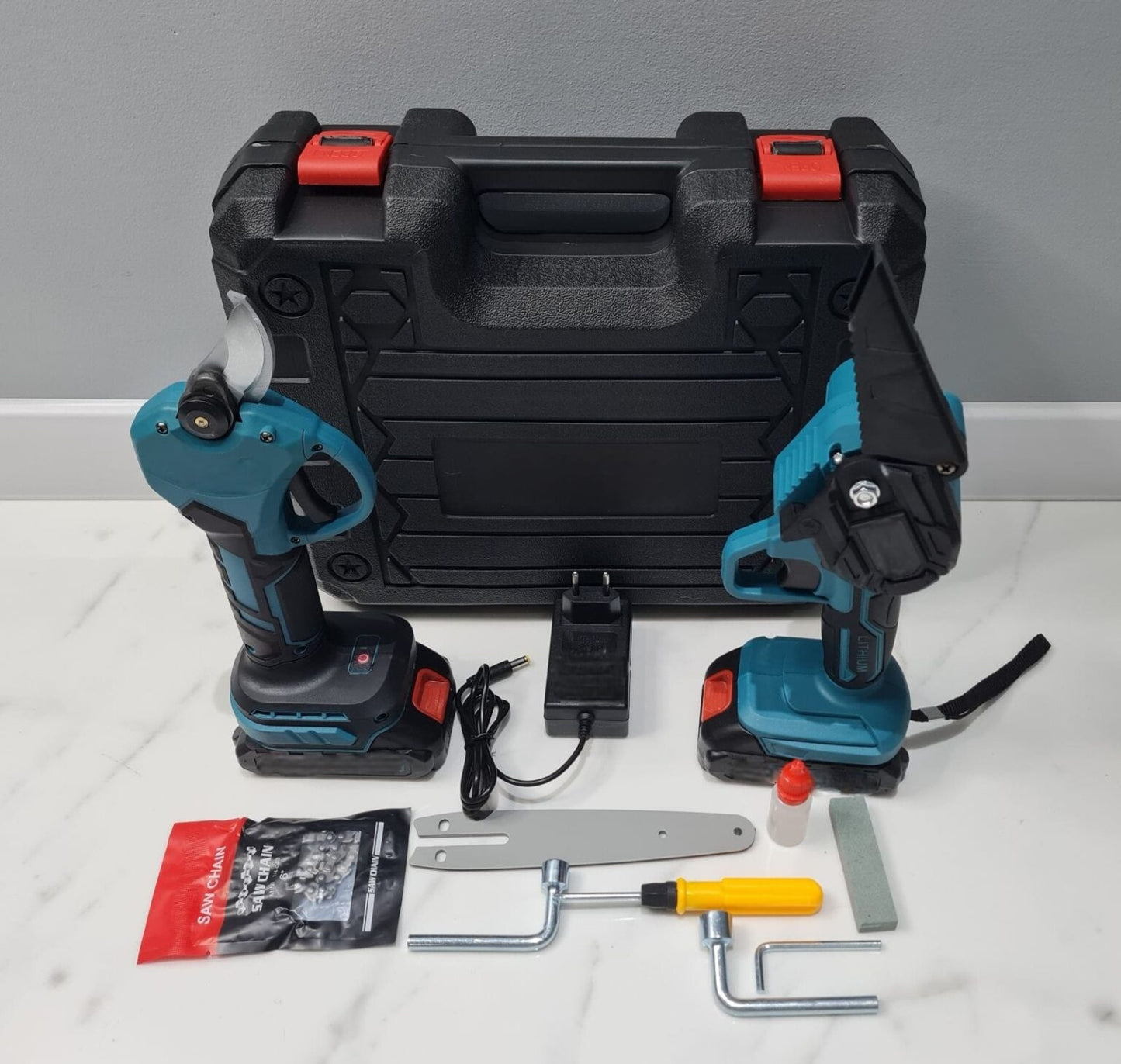 Set Aku Makaze i Aku Testera + dve baterije