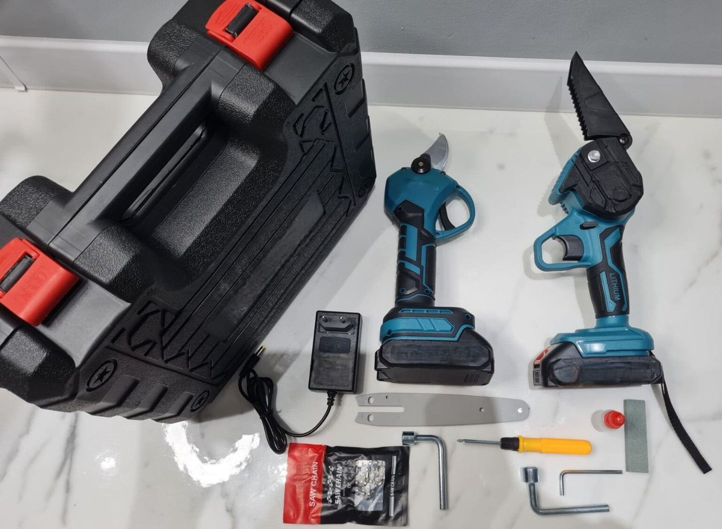 Set Aku Makaze i Aku Testera + dve baterije