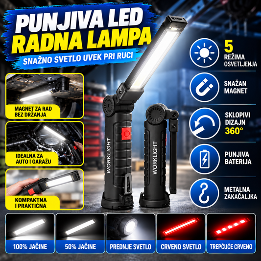 Punjiva LED Radna Lampa sa Magnetom