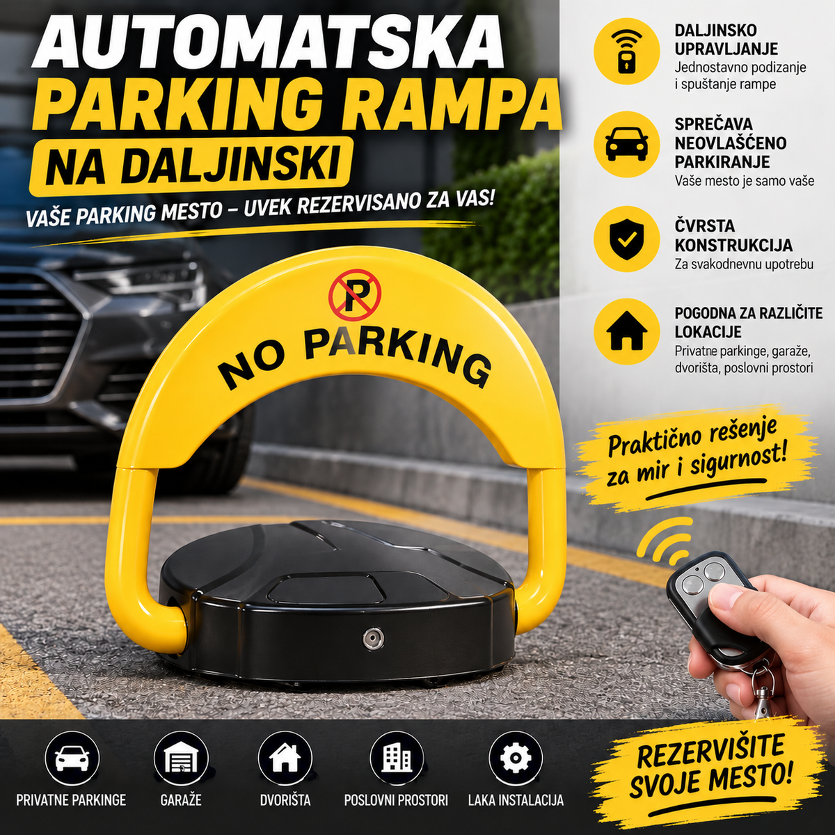 Automatska Parking Rampa na Daljinski – Čuvar Parking Mesta