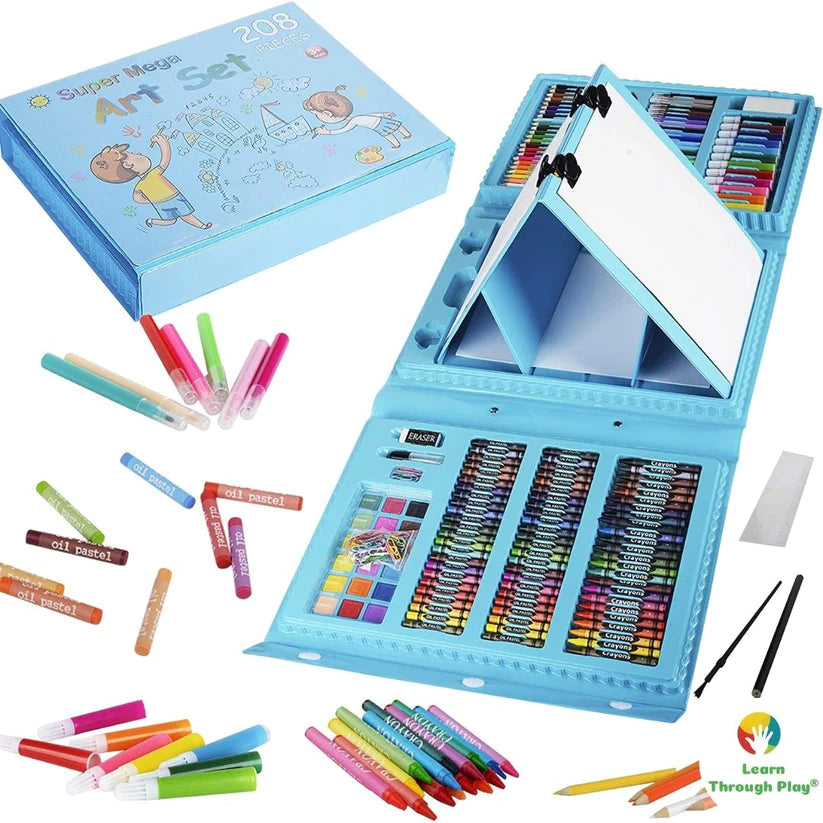 Kofer sa bojicama za decu - savršen set od 208 delova za crtanje i školu