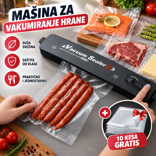 Mašina za vakumiranje hrane + 10 kesa gratis