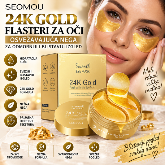 24K Gold hidrogel flasteri za područje oko očiju