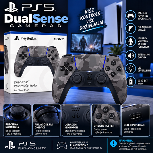 Sony Playstation 5 DualSense gamepad Camo Maskirni