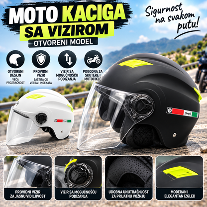 Moto Kaciga sa Vizirom - Otvoreni Model