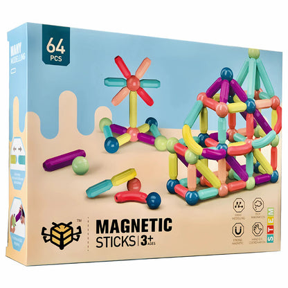 Magnetni Set Štapića i Kugli - 64 Delova