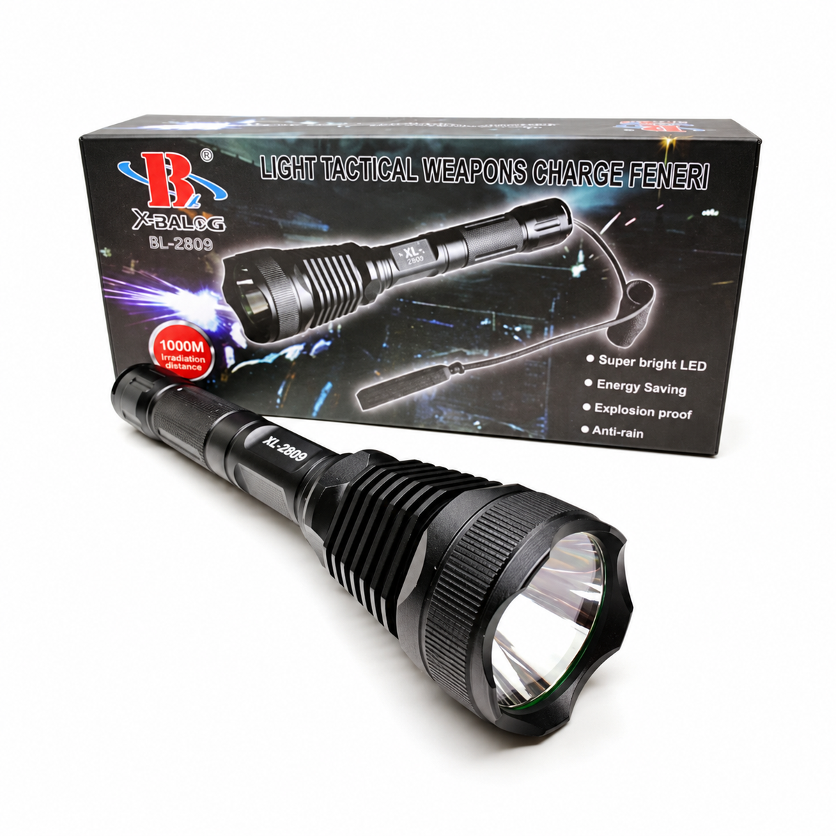 Punjiva LED Taktička Baterijska Lampa X-BALOG BL-Q2800