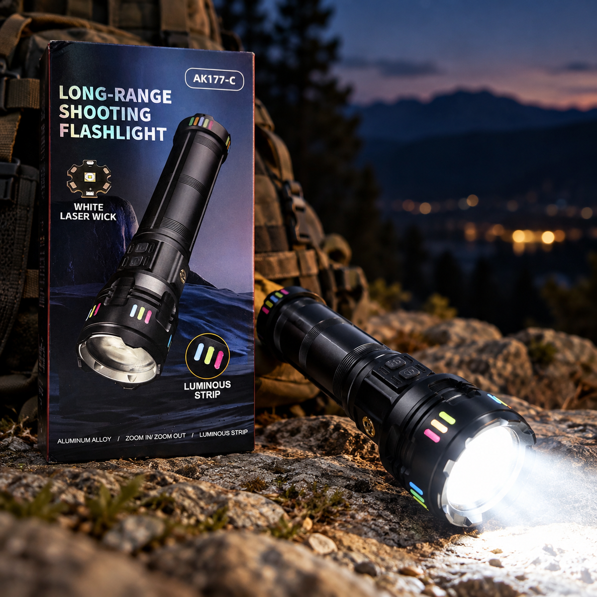 LED Baterijska Lampa AK177-C sa Zoomom i USB Punjenjem