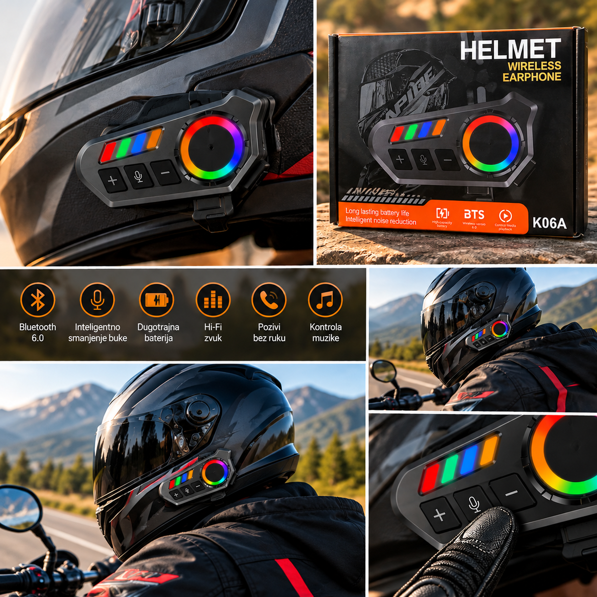 Bluetooth Interkom za Moto Kacigu K06A