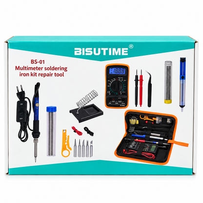 Set za Lemljenje sa Digitalnim Multimetrom i Priborom – BISUTIME BS-01