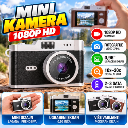 Mini Digitalna Retro Kamera 1080P HD