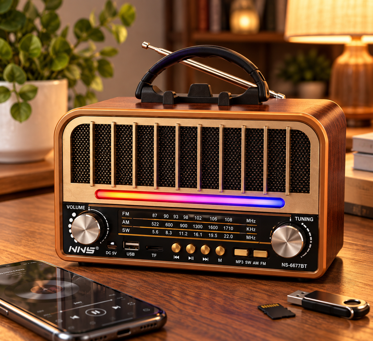 Prenosni Retro Radio sa Bluetooth i USB/TF Plejerom