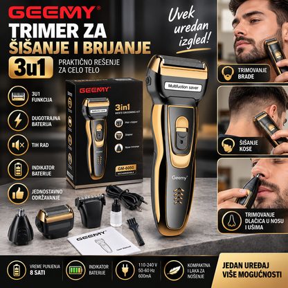 Trimer za Šišanje i Brijanje 3u1