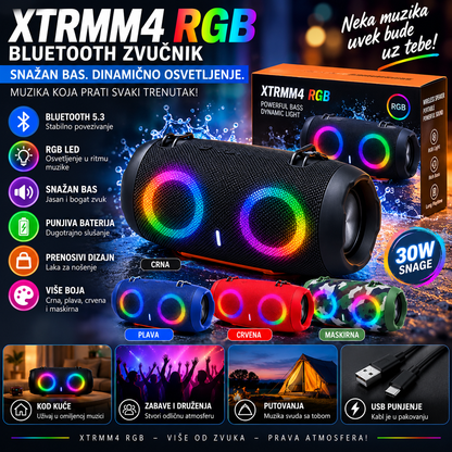 Bluetooth Zvučnik XTRMM4 RGB sa LED Osvetljenjem