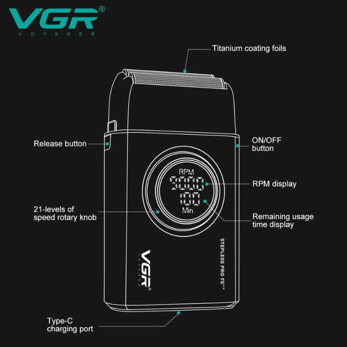 VGR V-377 Profesionalni Shaver sa Duplom Folijom