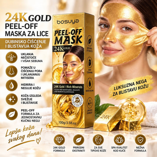 24K Gold Peel-Off Maska za Lice – 100 g