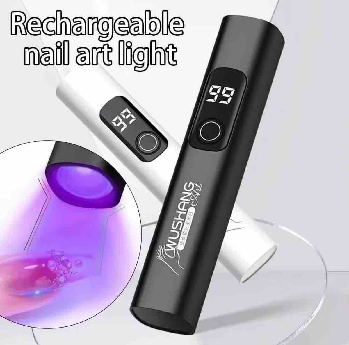 Mini UV LED Lampa za Nokte sa Displejem – Punjiva, USB-C