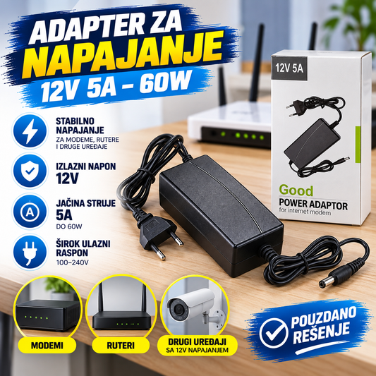 Adapter za Napajanje 12V 5A – 60W
