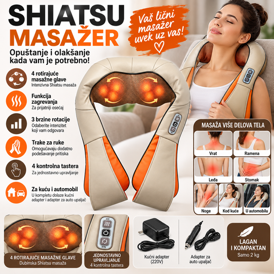 Shiatsu masažer - masažer za ledja i vrat