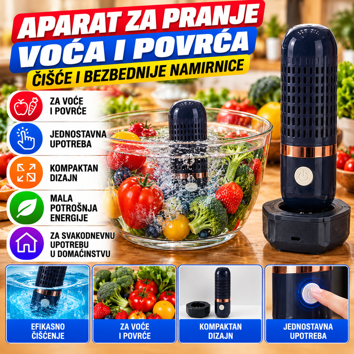 Aparat za Pranje i Prečišćavanje Voća i Povrća