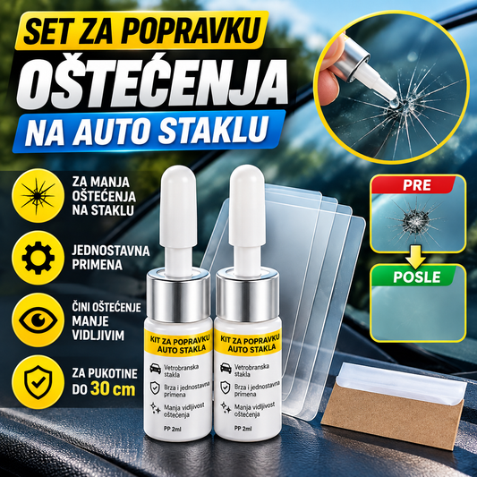 Set za Popravku Oštećenja na Auto Staklu