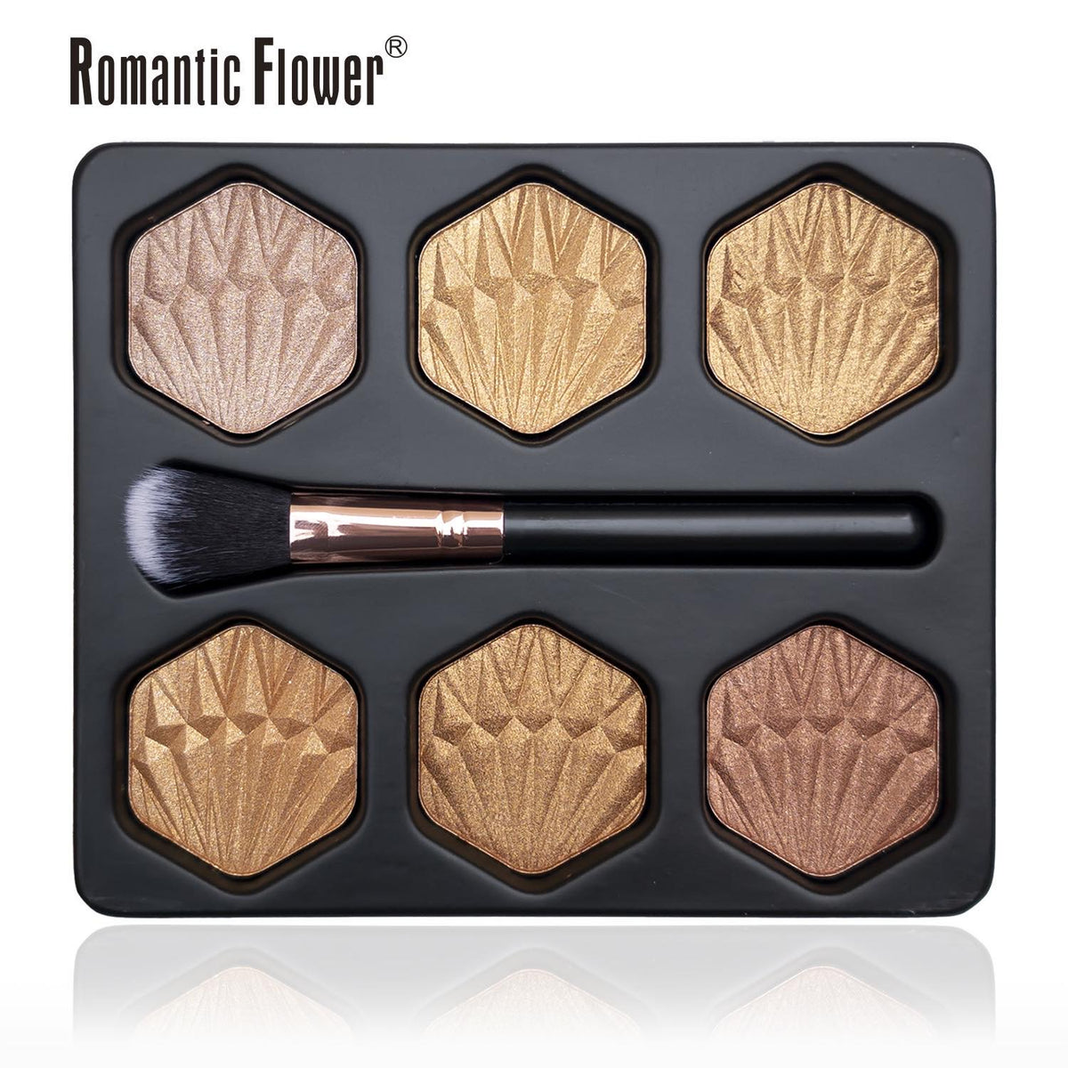 Romantic Flower Highlight & Contour Paleta – 6 Nijansi