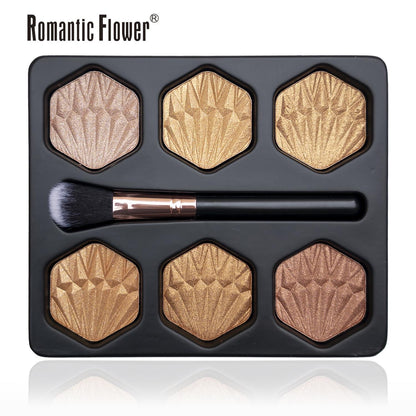 Romantic Flower Highlight & Contour Paleta – 6 Nijansi