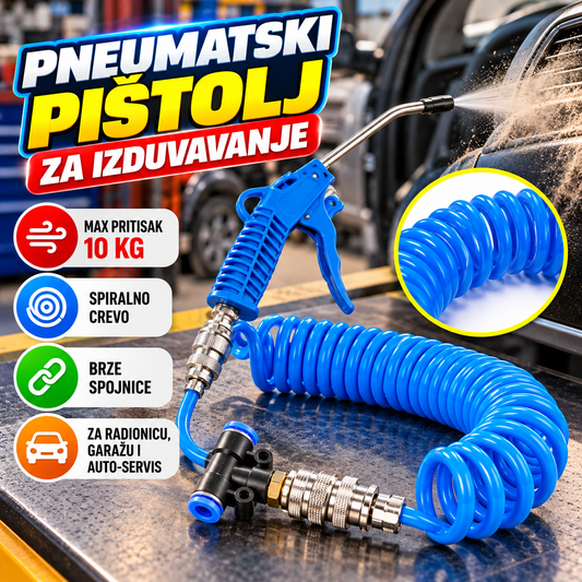 Pneumatski Pištolj za Izduvavanje sa Crevom