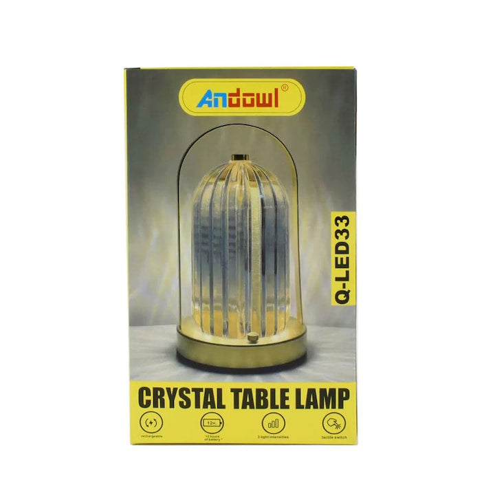 Kristalna LED Stona Lampa Andowl Q-LED33