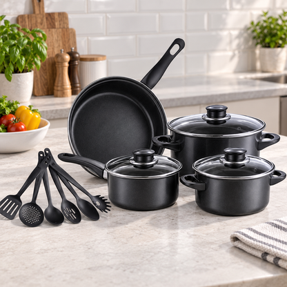 Set Posuđa za Kuvanje 13 Delova – Non-Stick