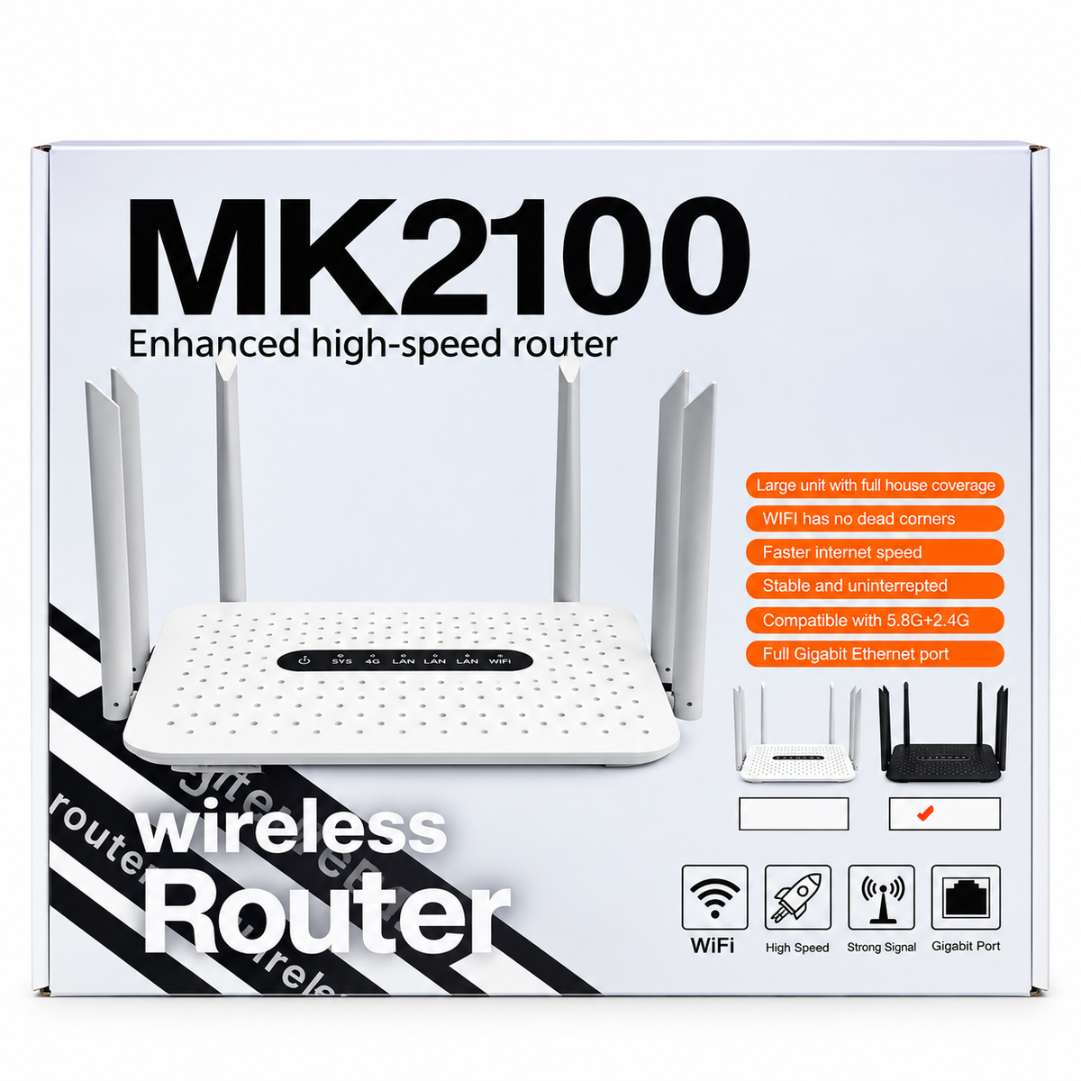 WiFi Ruter MK2100 sa 6 Antena – Dual Band 2.4G/5.8G