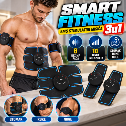 Smart Fitness EMS Stimulator Mišića 3u1