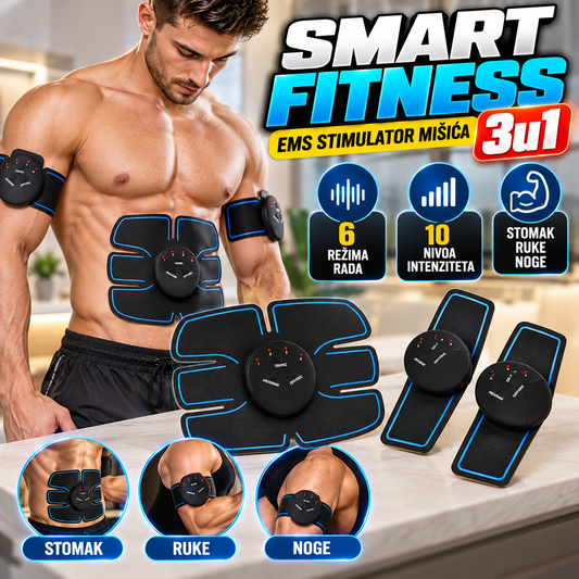 Smart Fitness EMS Stimulator Mišića 3u1