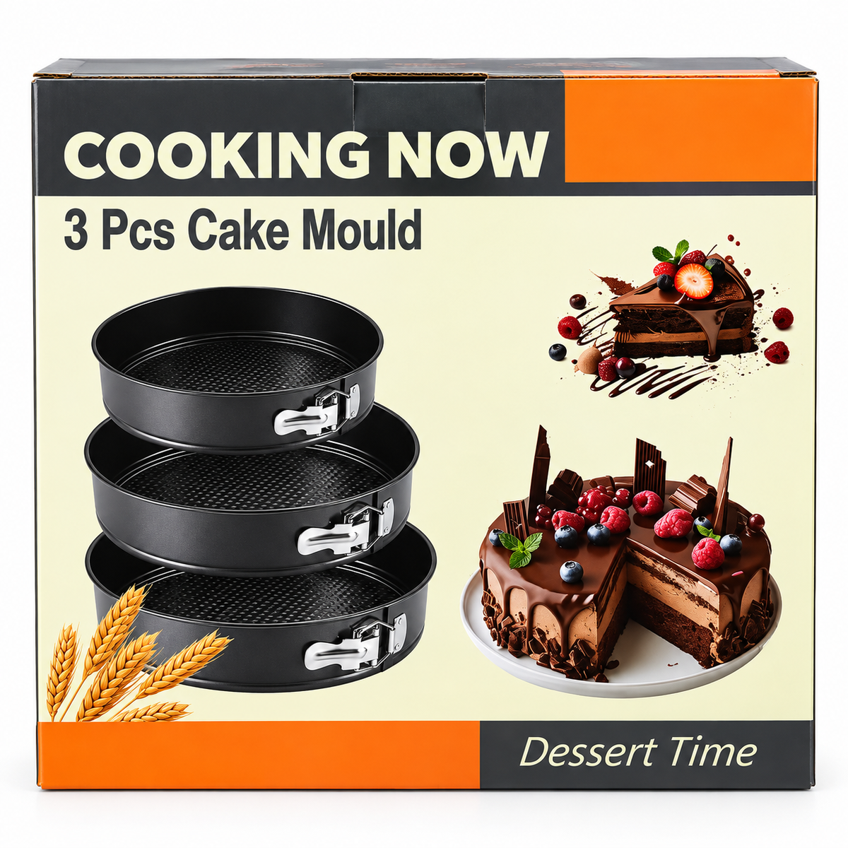 Set Kalupa za Torte sa Kopčom – 3 Komada