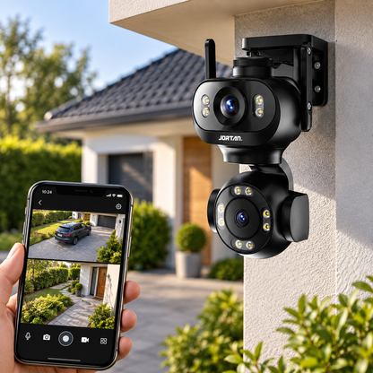 JORTAN JT-9680 WiFi PTZ IP Kamera 6MP – Dual Lens, 8x Zoom, AI Detekcija, Noćni Vid i Dvosmerni Audio