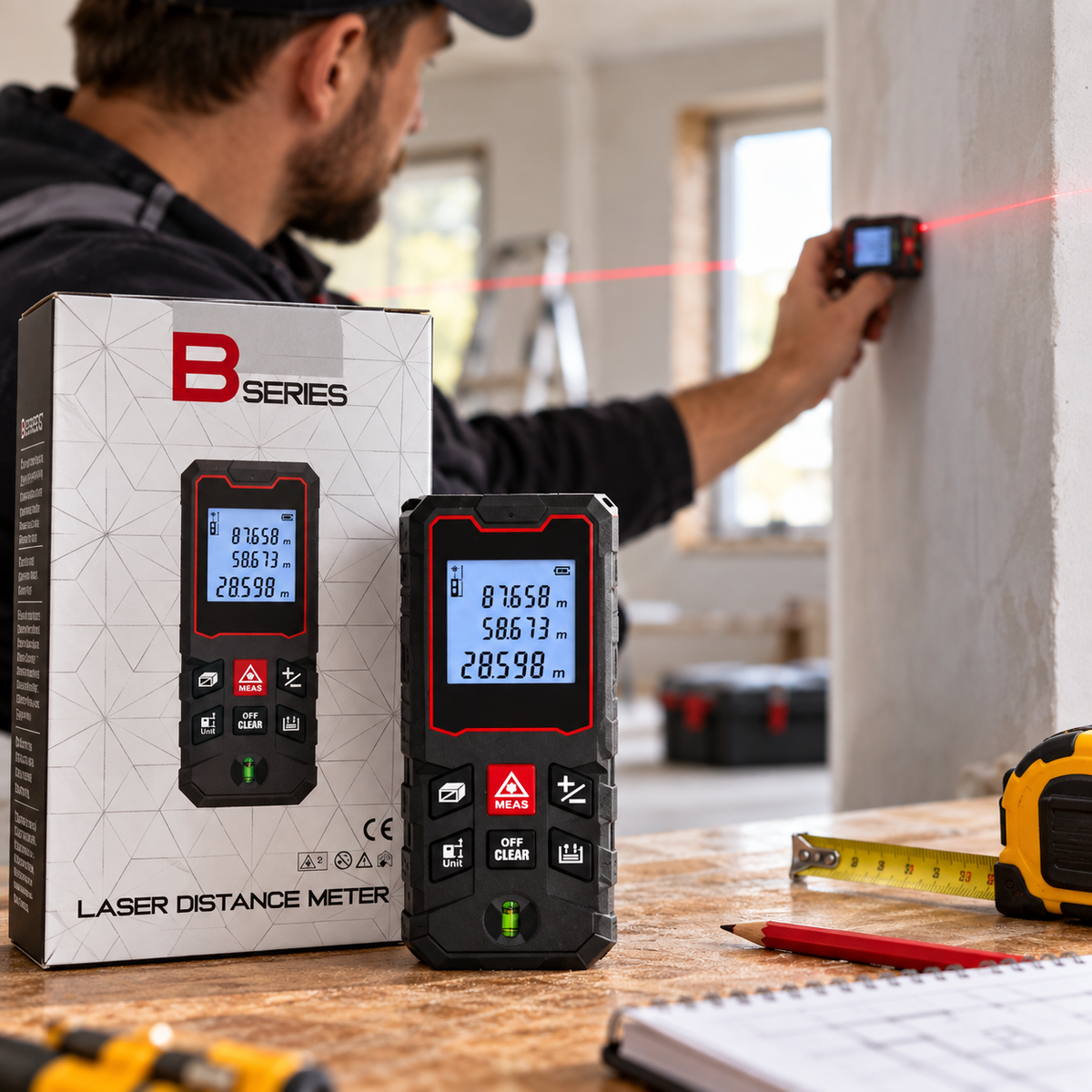 Laserski merač udaljenosti B40 – Precizno merenje do 100m