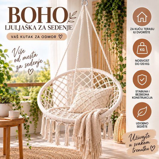 Boho Viseća Ljuljaška za Sedenje