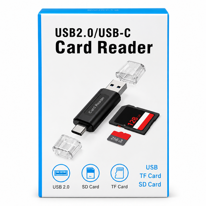 USB 2.0 / USB-C Čitač SD i MicroSD Memorijskih Kartica
