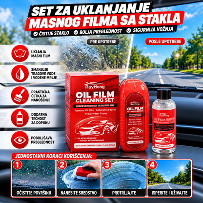 Set za Uklanjanje Masnog Filma sa Stakla
