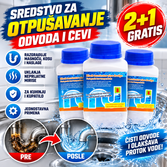 Sredstvo za Otpušavanje Odvoda i Cevi – 2+1 GRATIS!
