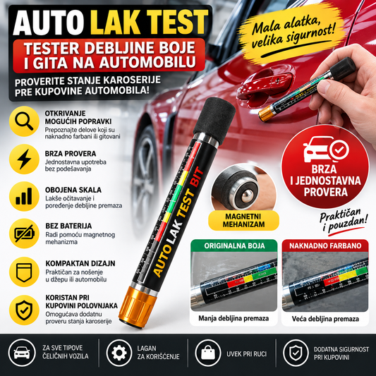 Auto Lak Test – Tester Debljine Boje i Gita na Automobilu