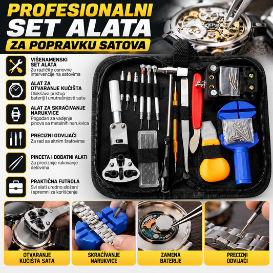Profesionalni Set Alata za Popravku Satova