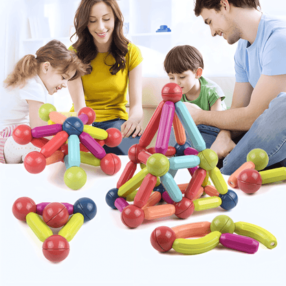 Magnetni set štapića i kugli - 64 delova