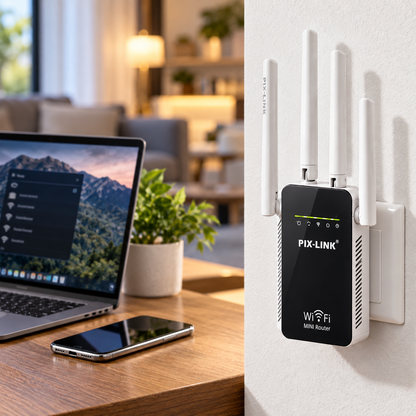 PIX-LINK WiFi Repeater – Pojačivač WiFi Signala sa 4 Antene