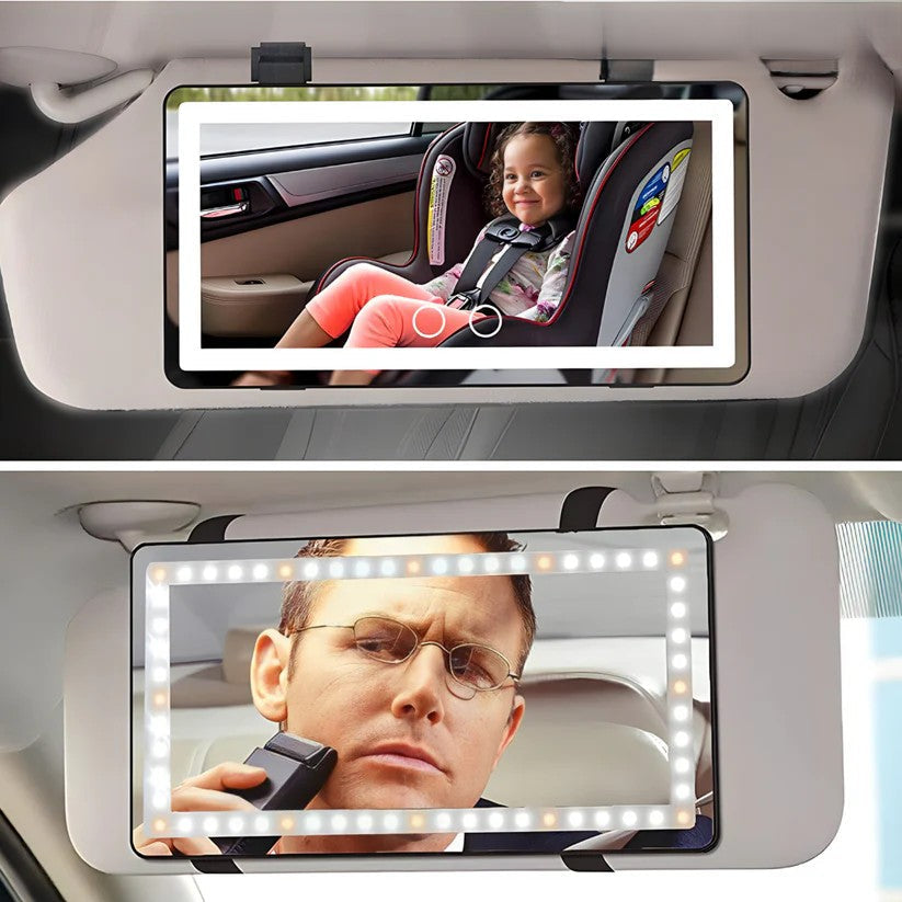 LED ogledalo za šminkanje u autu
