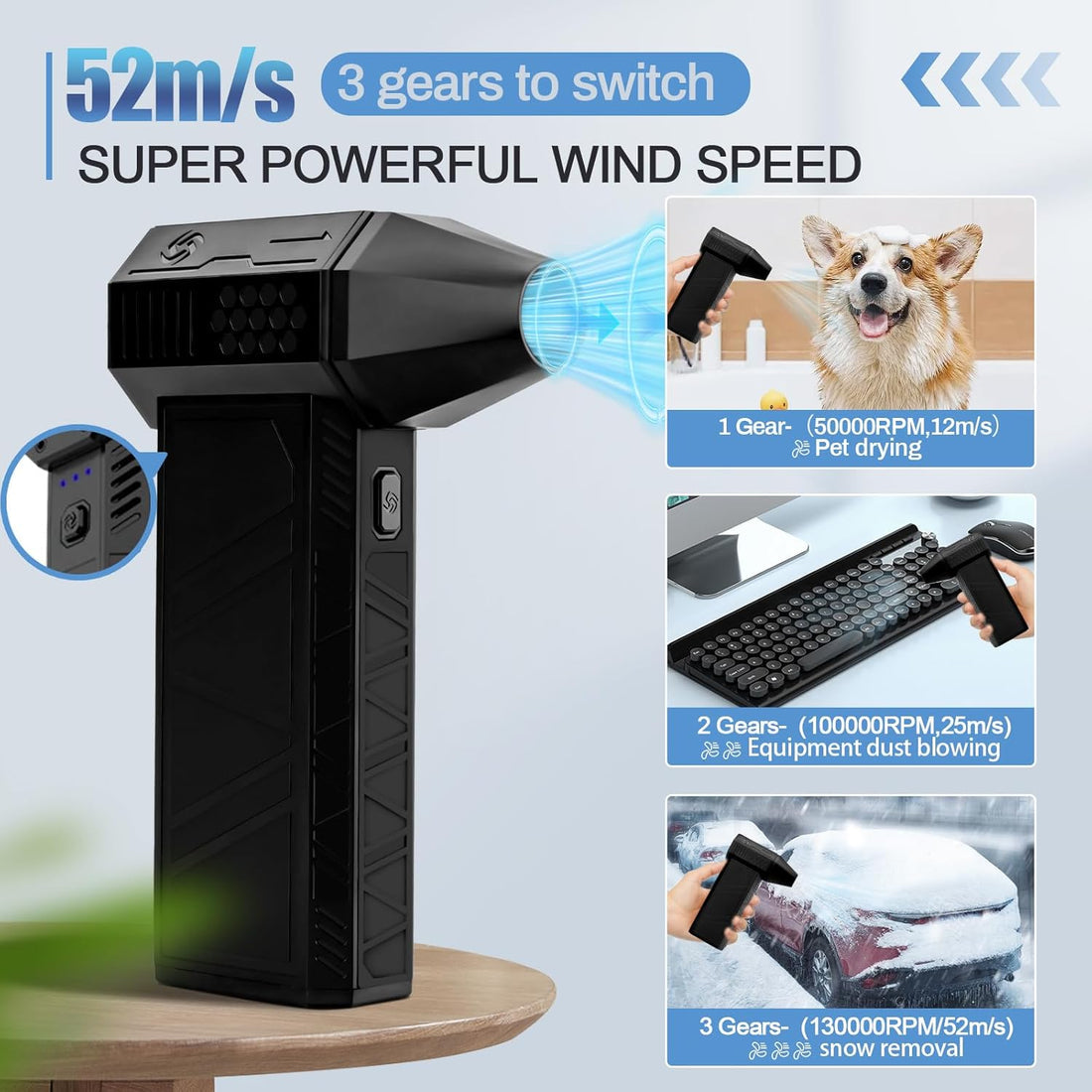 Turbo Fen bežični duvač vazduha velike snage