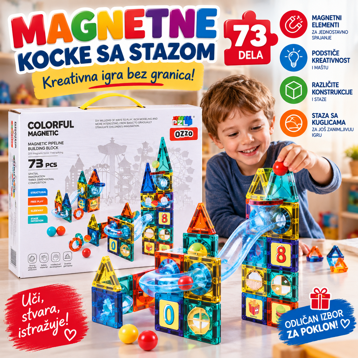 3D magnetne kocke za razvijanje dečije kreativnosti