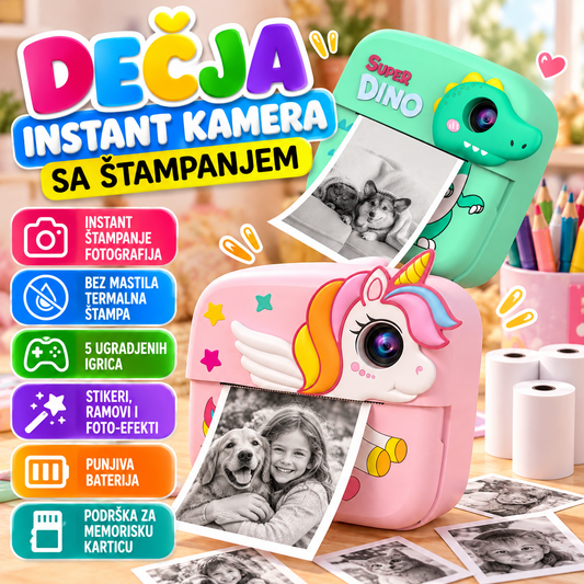 Dečja Instant Kamera sa Štampanjem